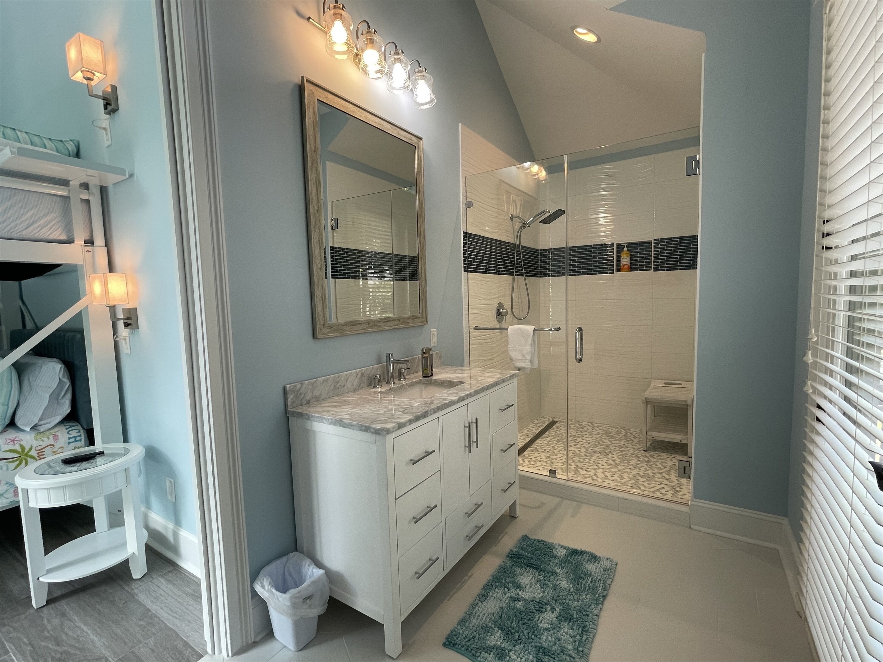“Sunkissed Slumber” ensuite bath with extra large shower