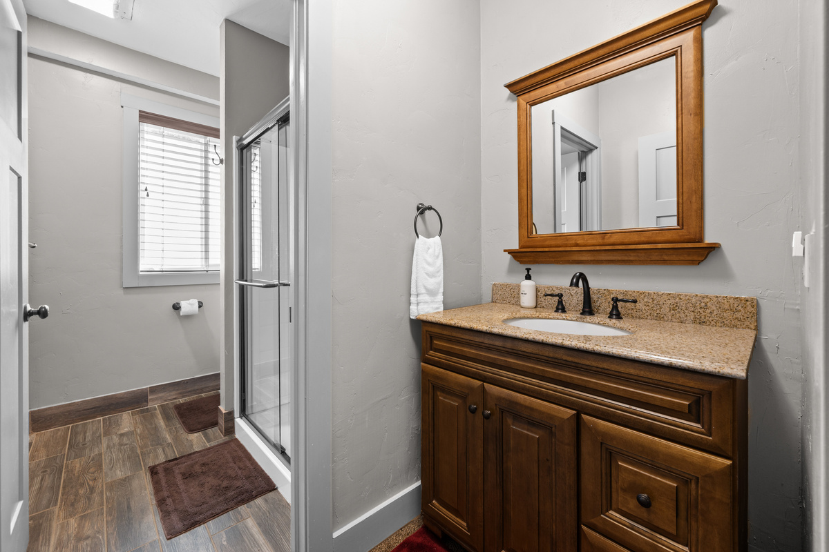 The fourth bathroom has a walk-. in shower.  All linens, bath towels, washcloths, and hand towels are provided for your convenience.