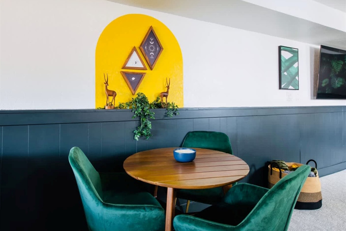 Perfect for morning coffee, late-night card games, or checking emails over breakfast, this little nook is your anytime, anything table.