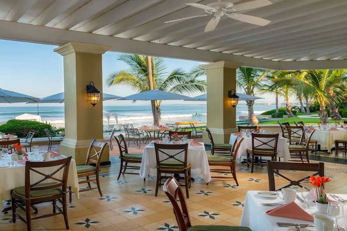 Outside Dining at Pueblo Bonito Emerald Bay, Vacation Travel Exclusives