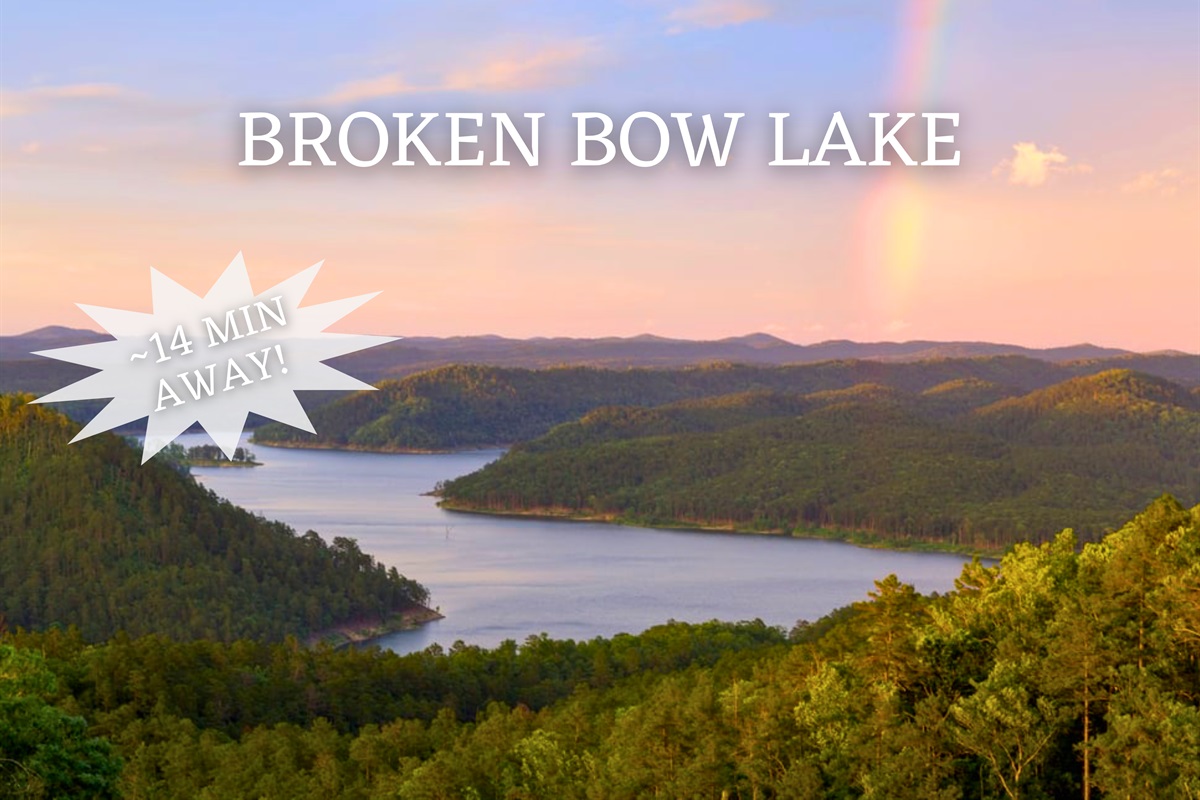 Enjoy a short drive to the stunning Broken Bow Lake, perfect for a day of relaxation, water adventures, and breathtaking views.