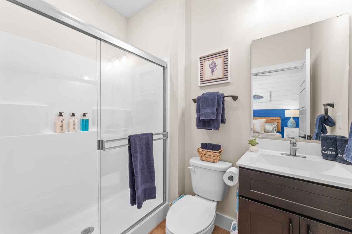Sparkling clean bathroom with modern finishes