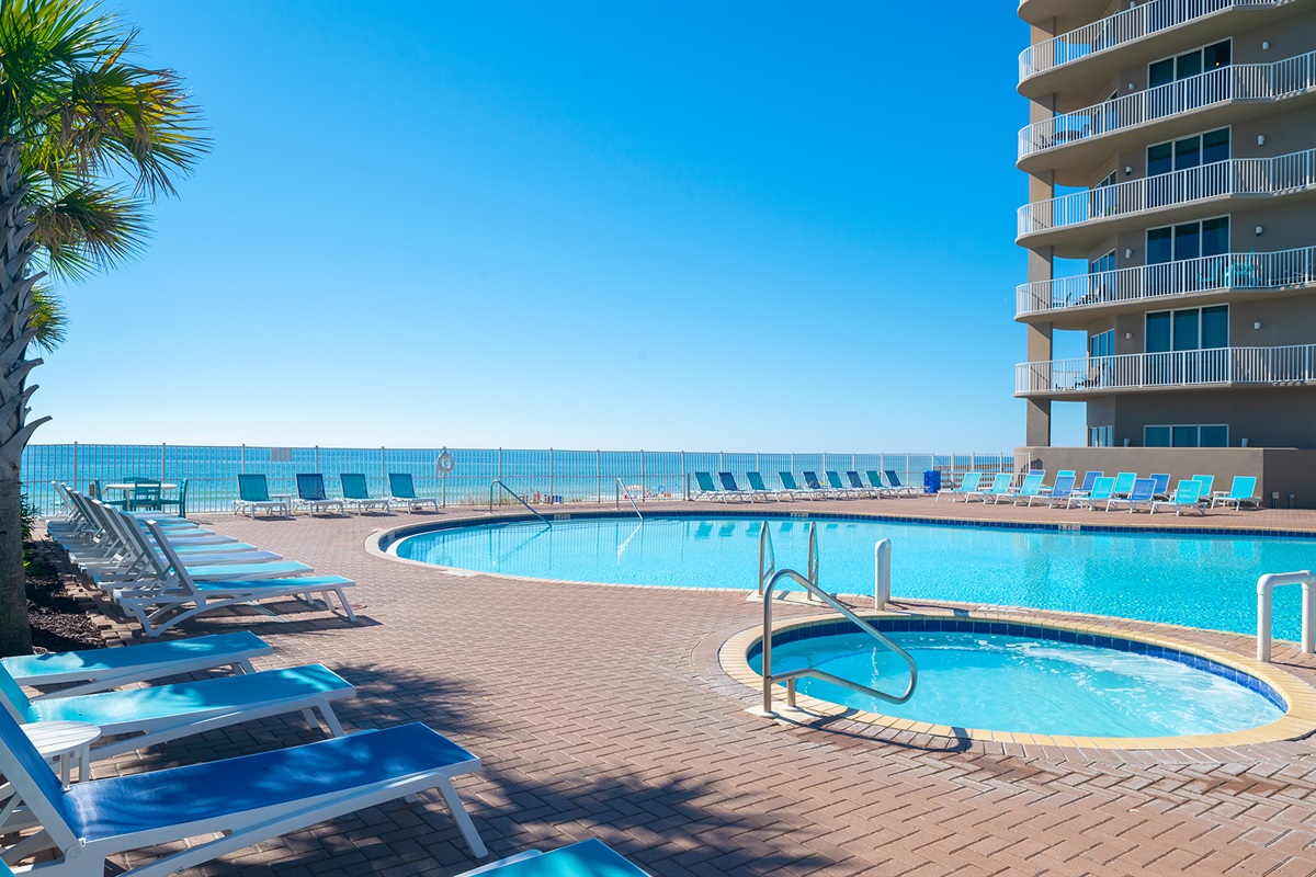 Beach? Or two huge beachfront pools - you decide!
