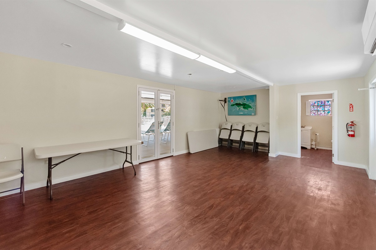 Community space off of pool deck