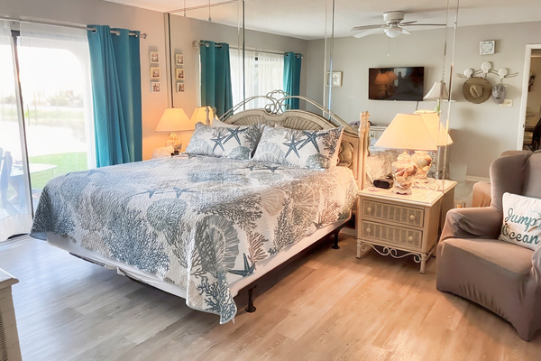 Master bedroom with king bed