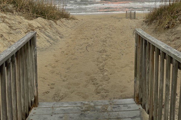 Beach access across the street