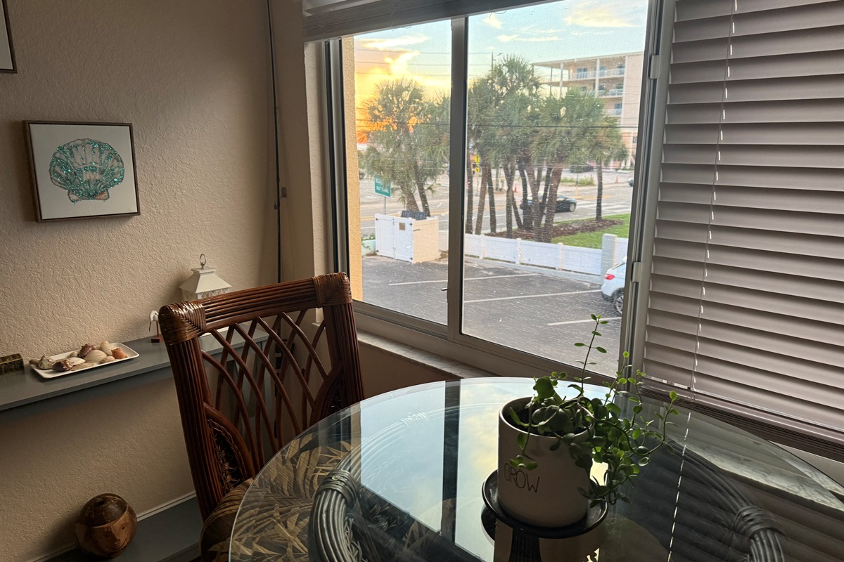 "Sunsets from your window"