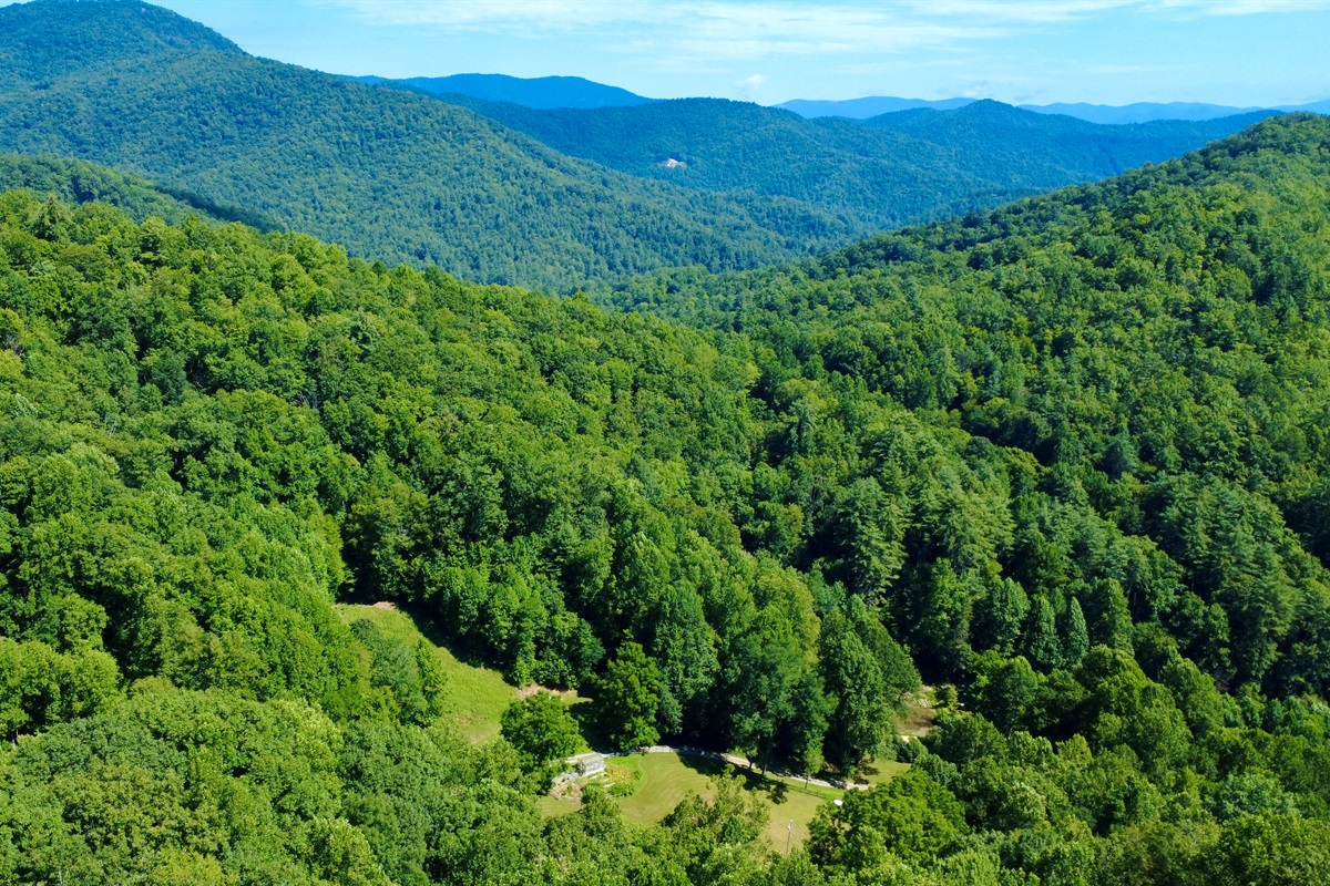 From above: The Cove at Dick Branch, where “quiet” is part of the amenities.