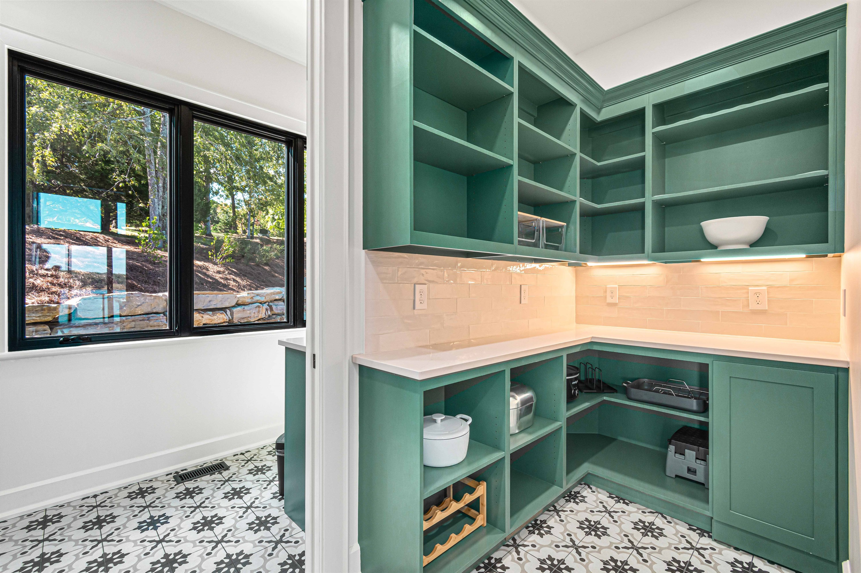 Extra storage & counter space in the mud room