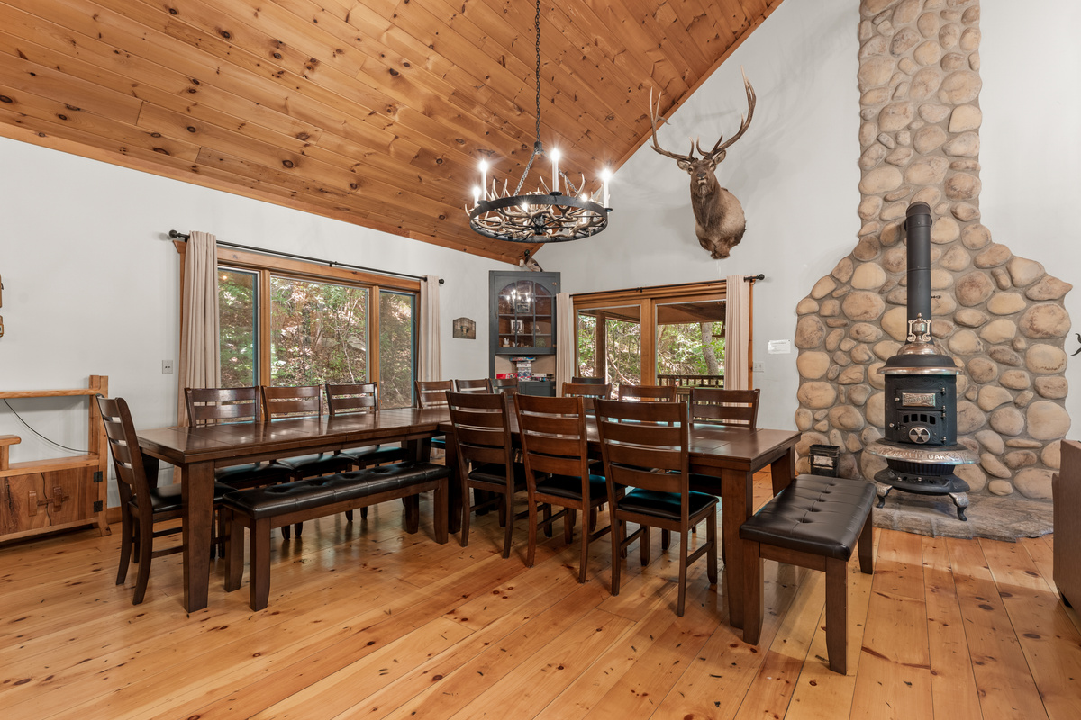 The house is stocked with all the dinnerware and silverware.