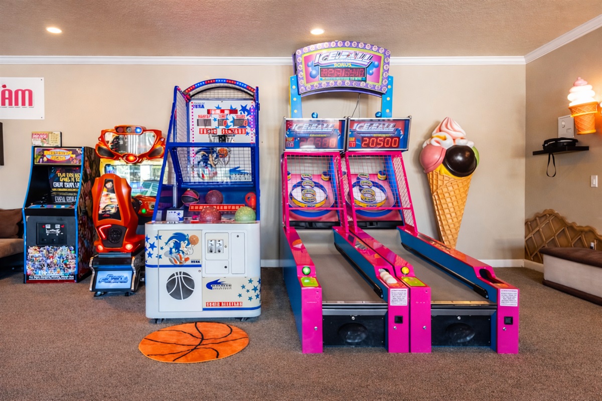 Plenty of arcade games to choose from