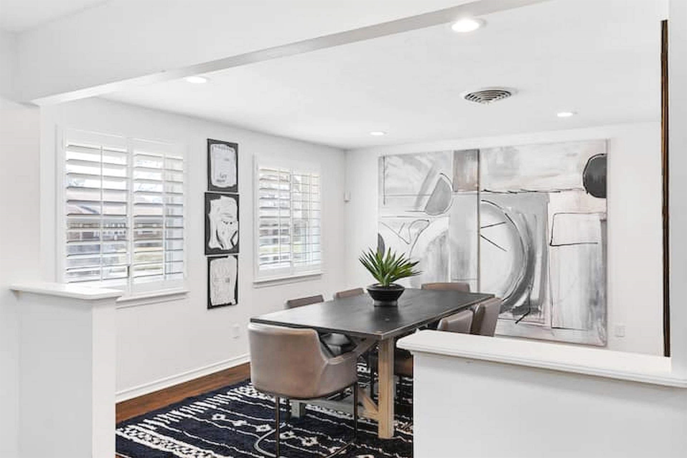 Modern dining space designed for connection, conversation, and memorable group meals.