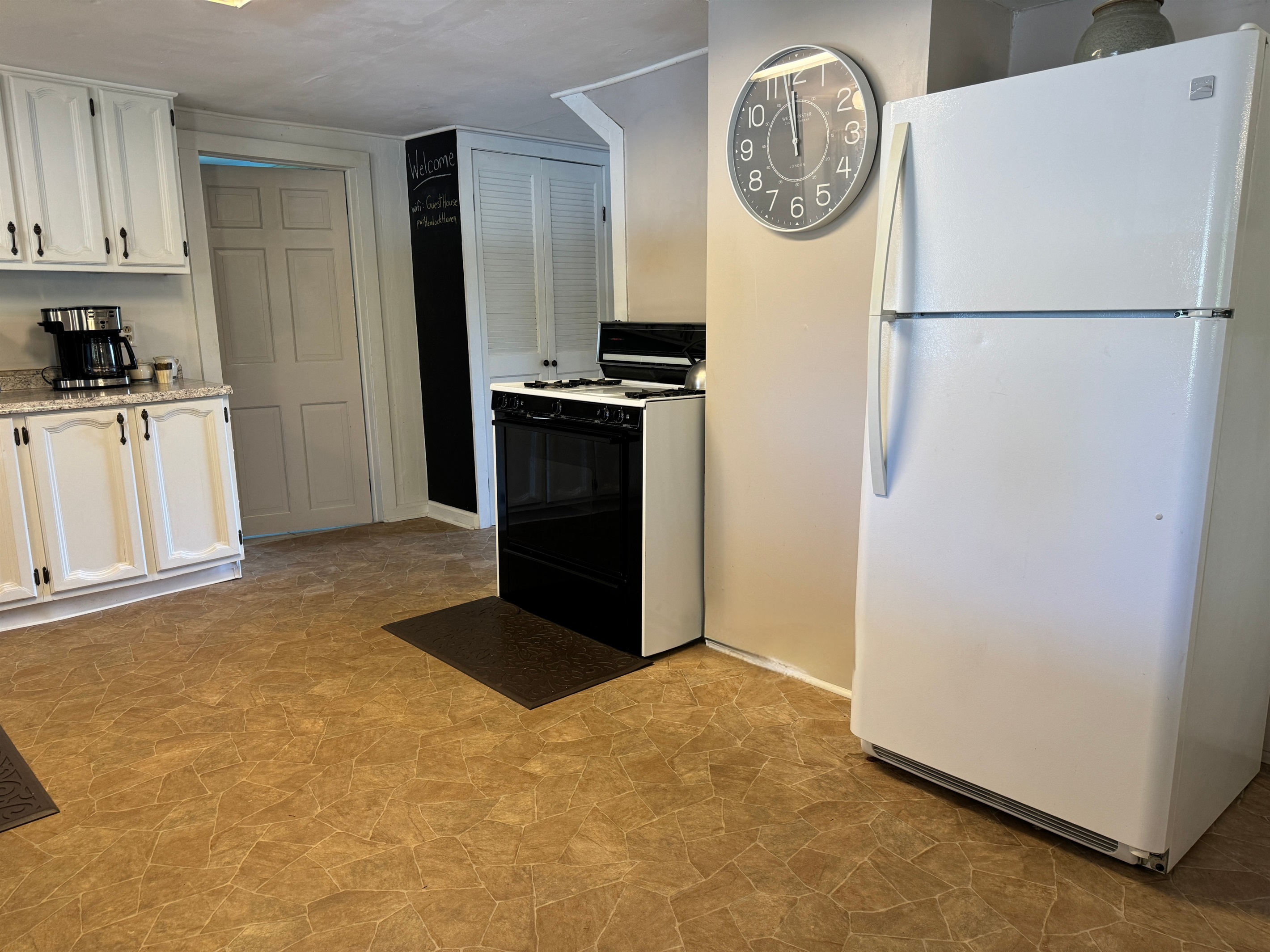 Kitchen with 1st floor bath beyond