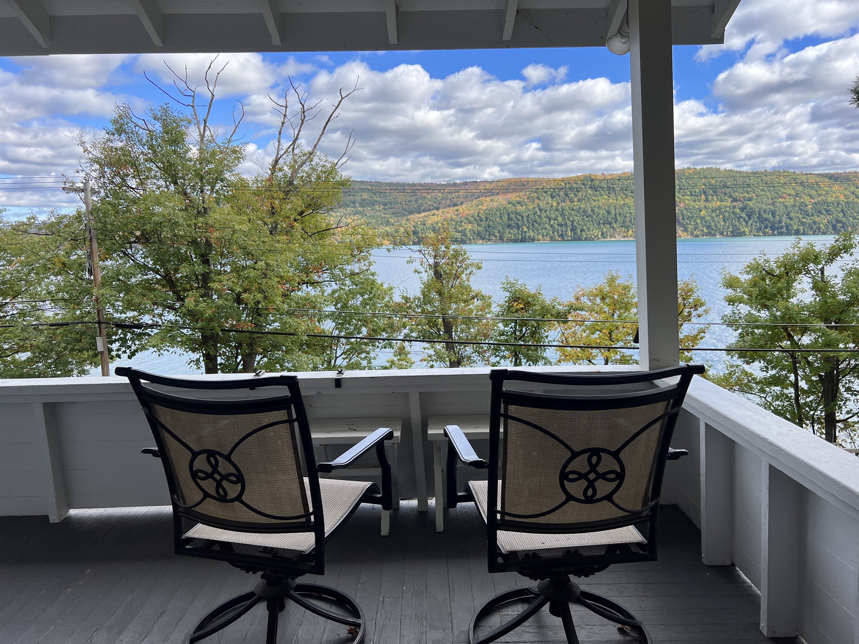 Lille Gossebo view from the front porch overlooking the beautiful Glimmerglass Lake AKA Otsego Lake.