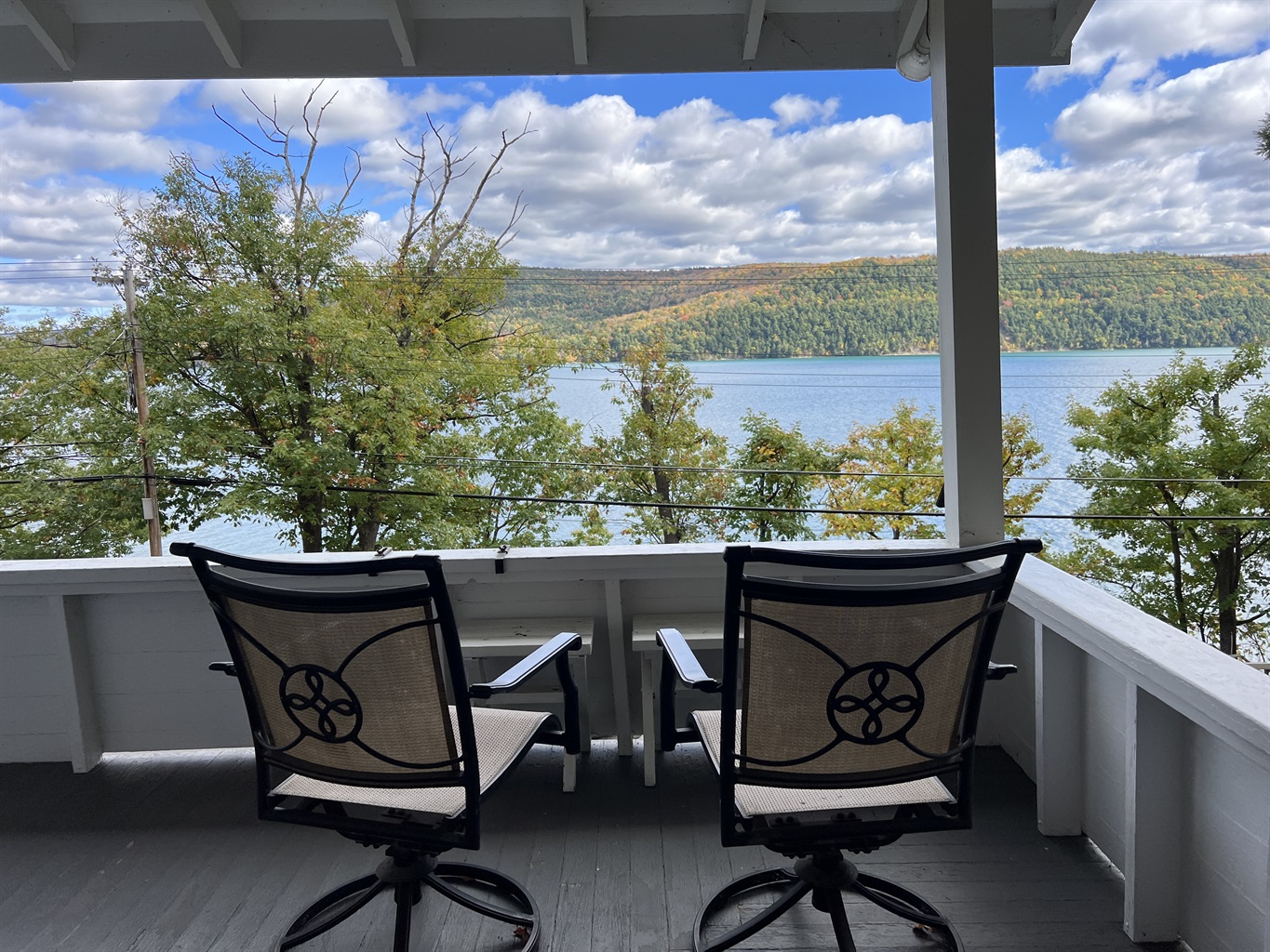 Lille Gossebo view from the front porch overlooking the beautiful Glimmerglass Lake AKA Otsego Lake.