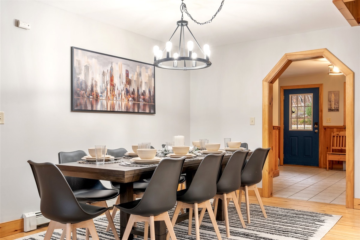 Bring the whole group together around a spacious dining table built for connection, celebrations, and long conversations.