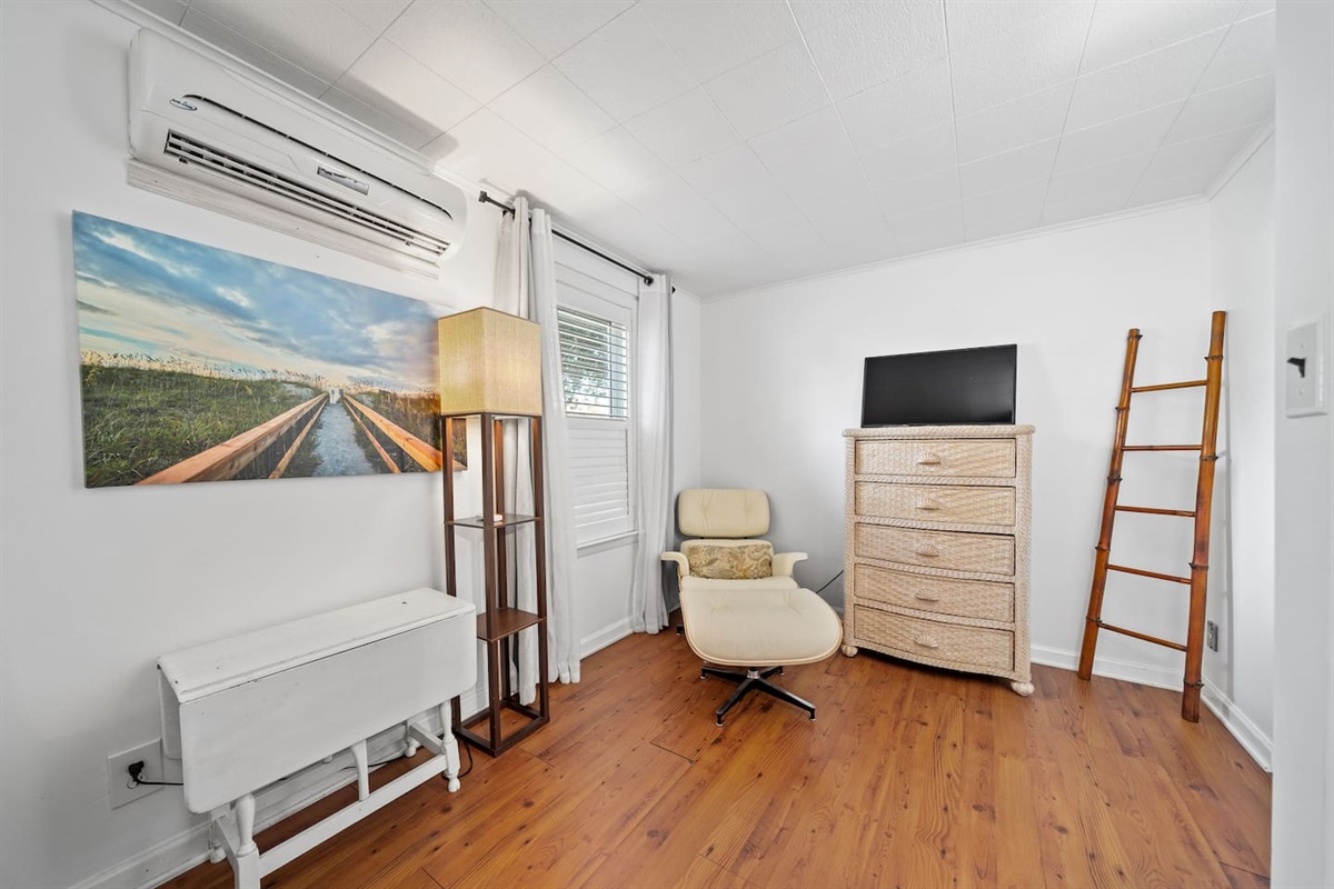 Space to read or watch a favorite show on our SmartTV