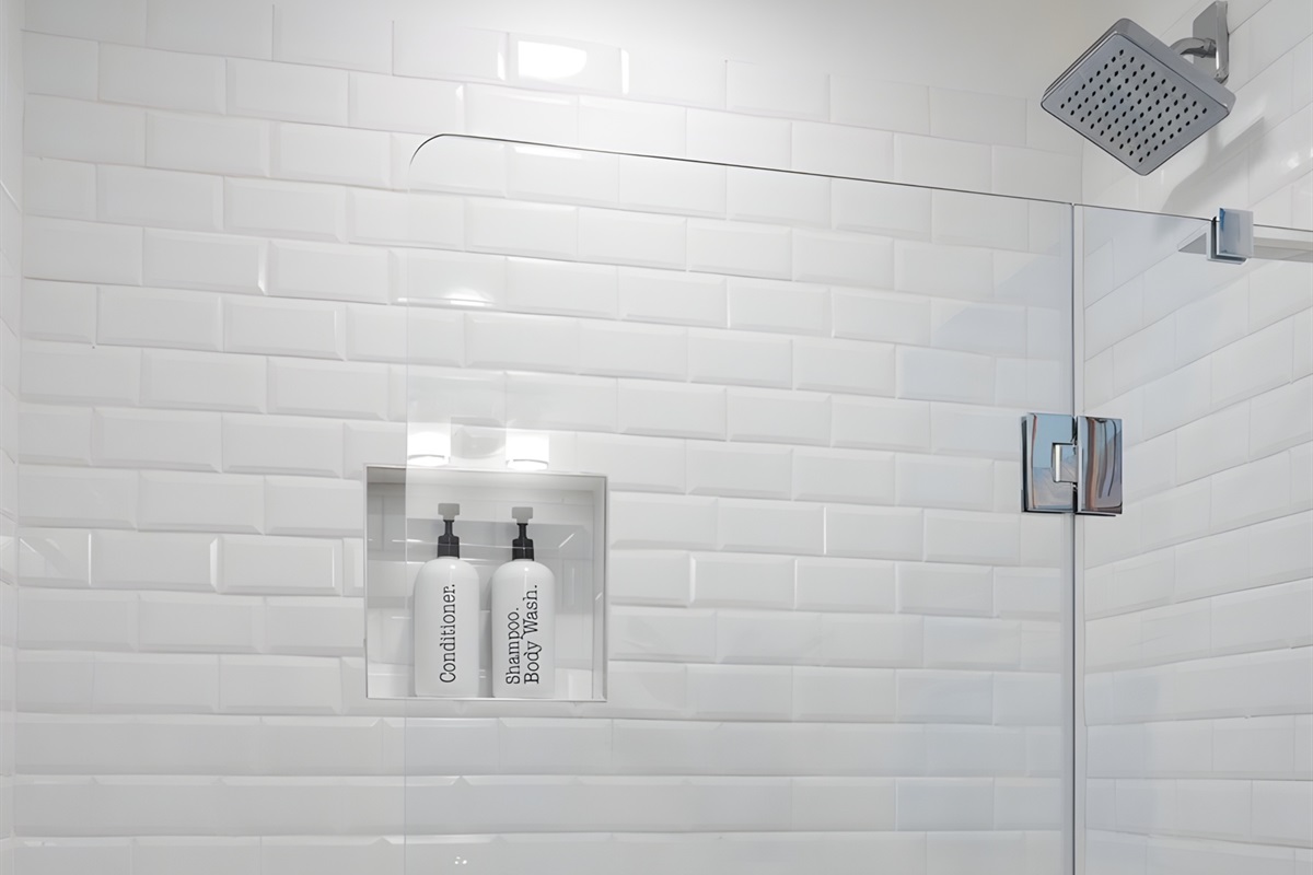 Completely updated full bath with tub and shower