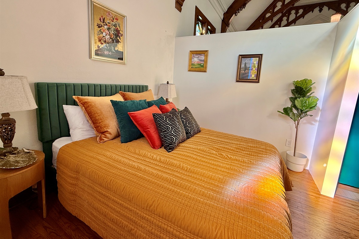 First bedroom with queen bed