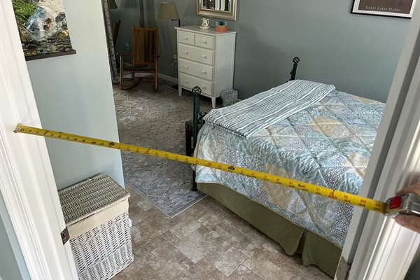 West Bedroom, wide door & step free access