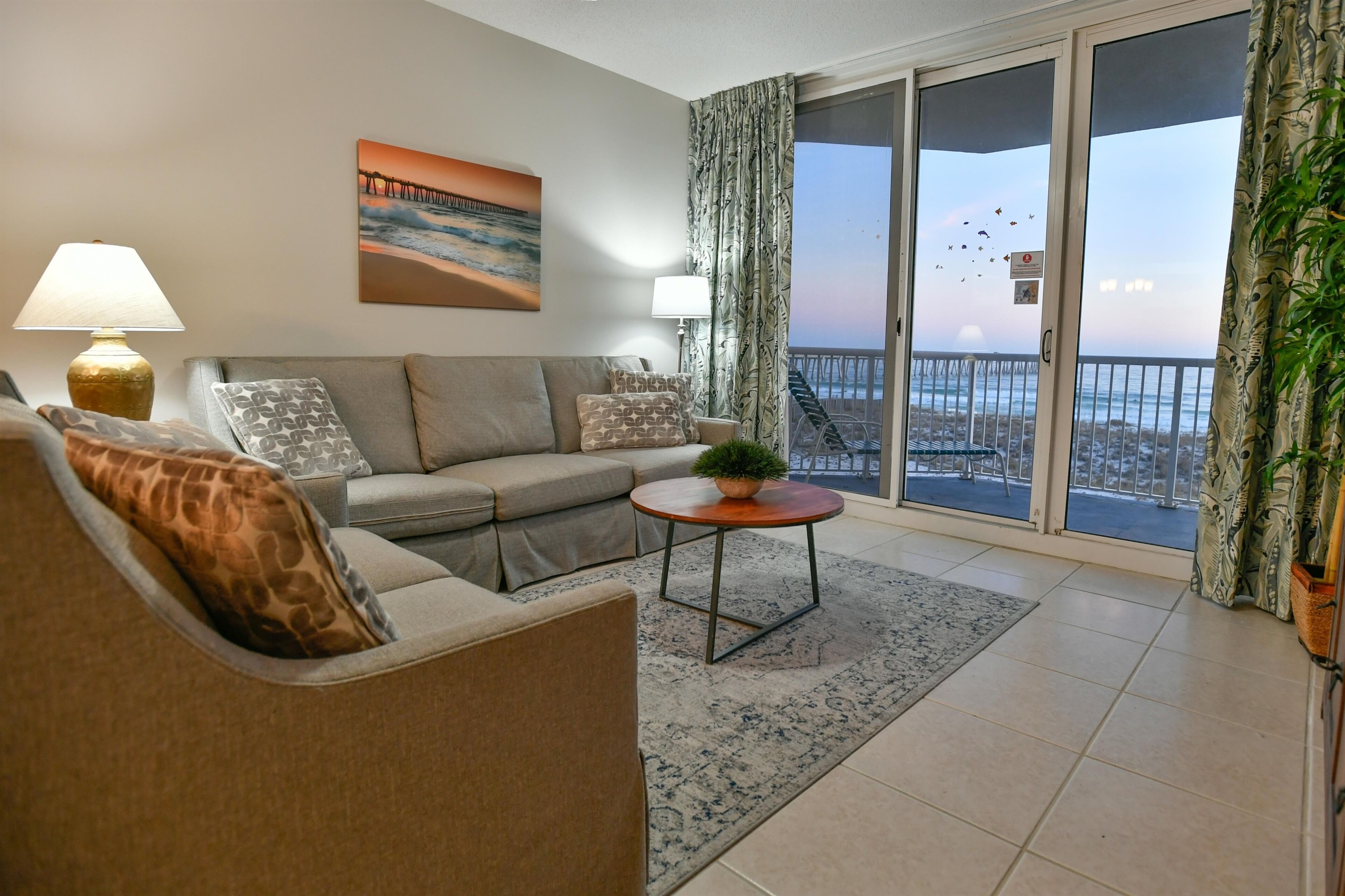 Watch our amazing sunsets from our living room!