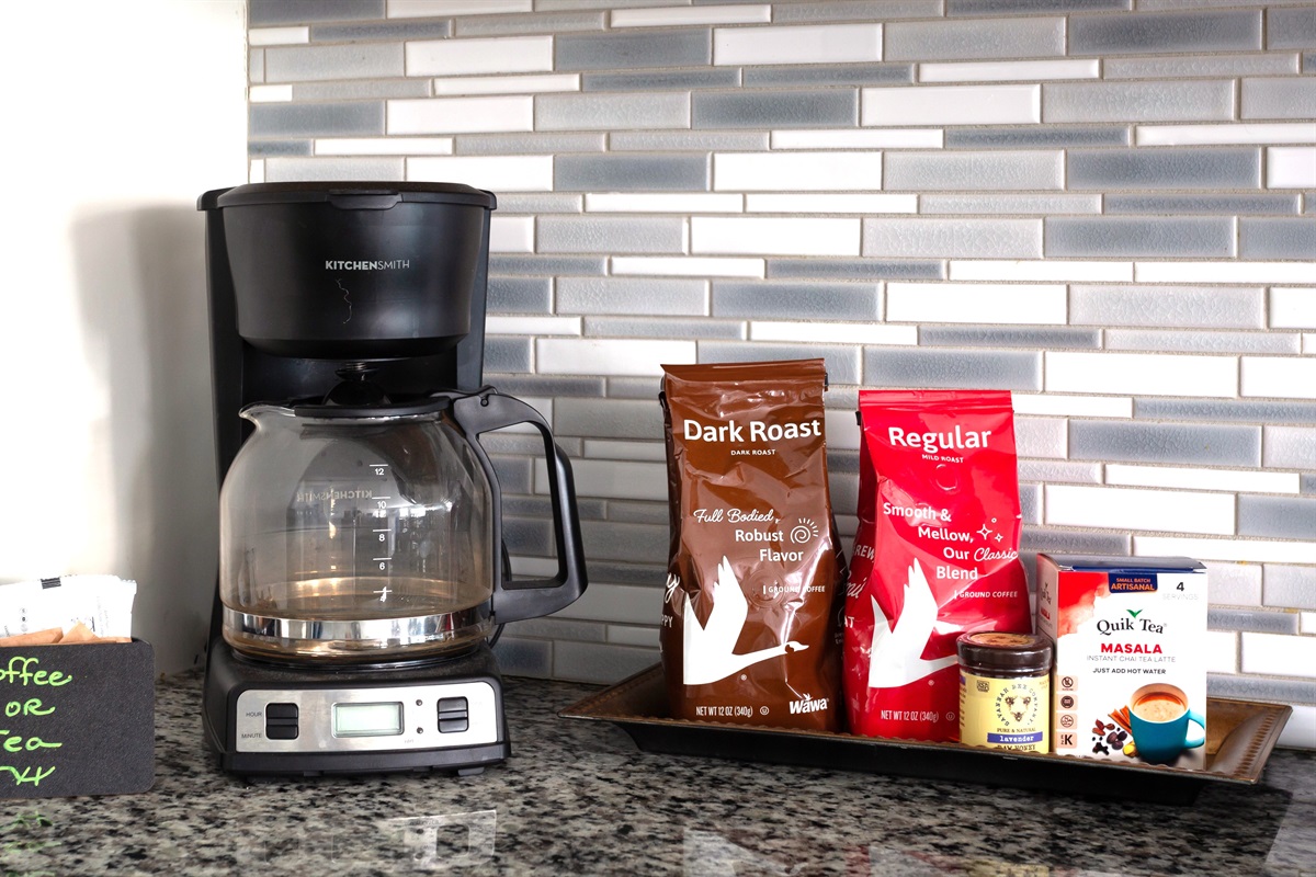 Coffee, tea, and all the fixings 