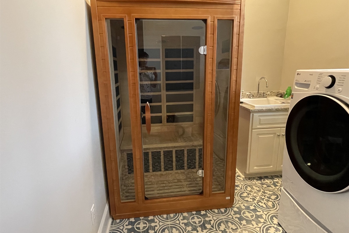 Recover from your golf game in  2 person infrared sauna w/chromotherapy lights