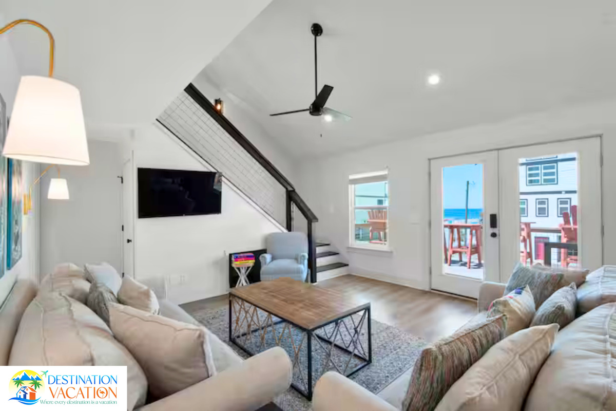 Relax together in this airy, beautifully designed living room.