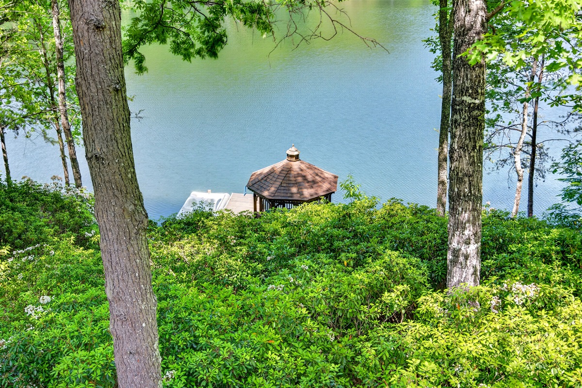 View from the deck of the gazebo