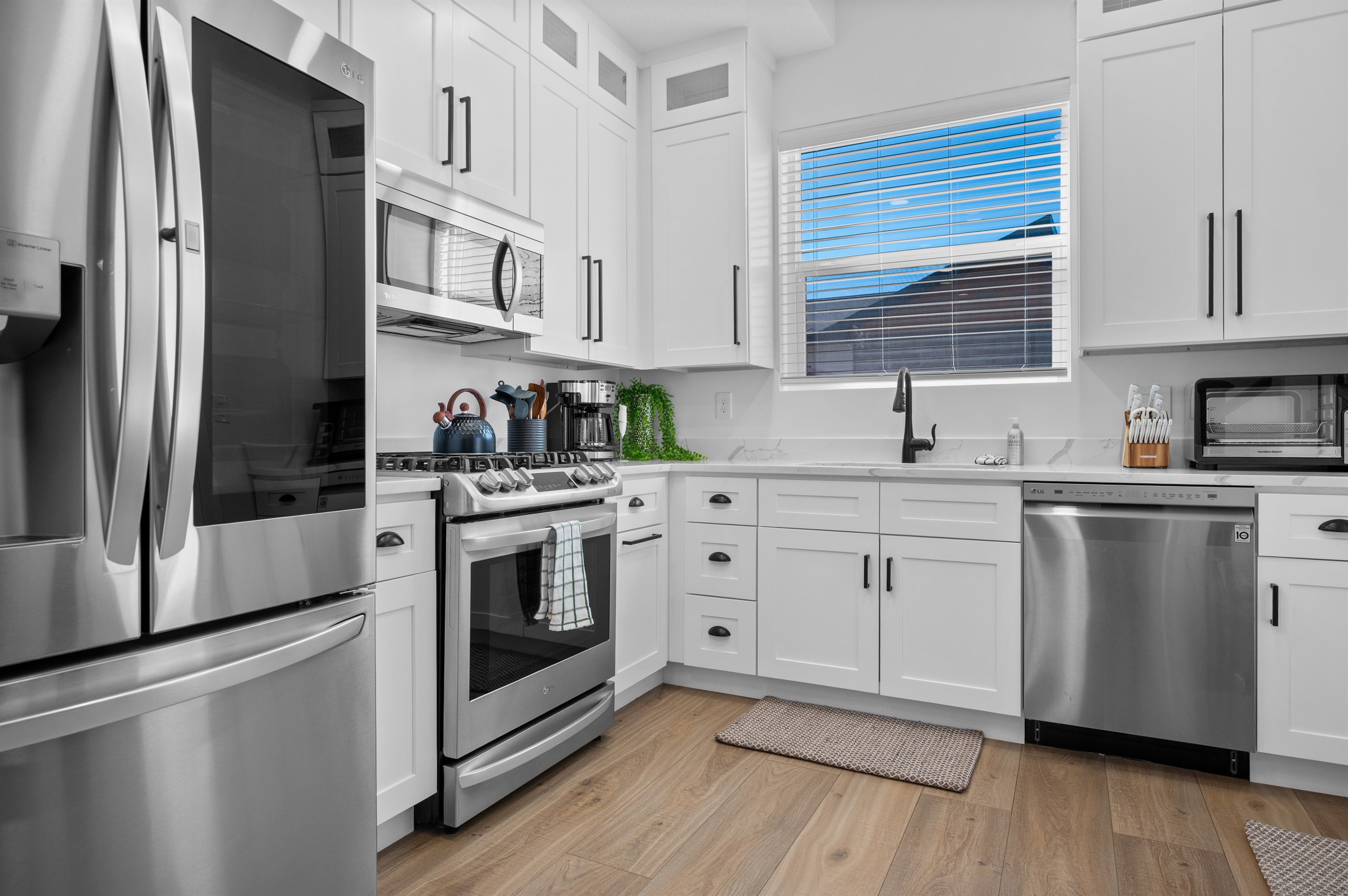 Contemporary kitchen featuring sleek cabinetry.