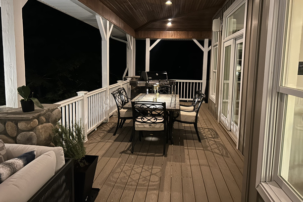 Outdoor Dining Space At Night