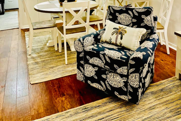 Armchair by the dining area