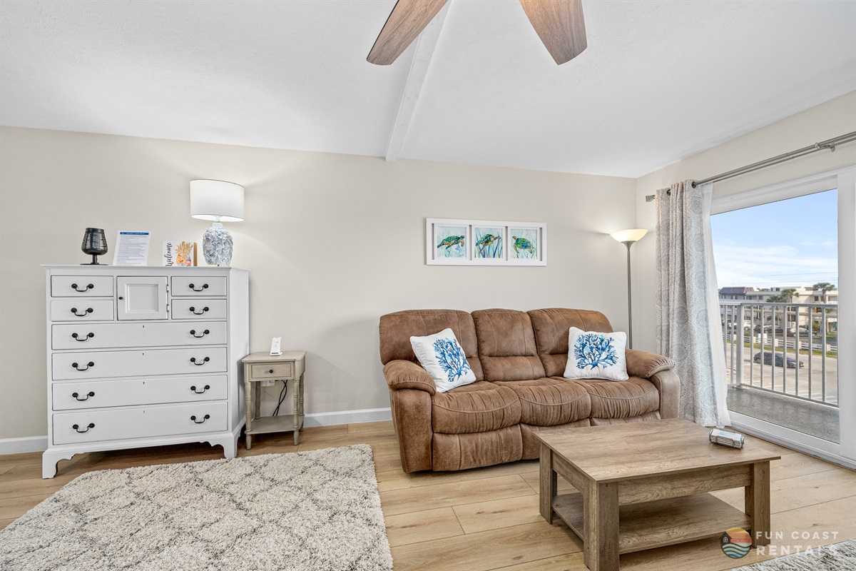 Living Room Area with Recliner Couch