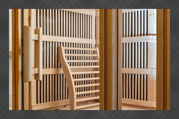 The sauna heats up to 150F!