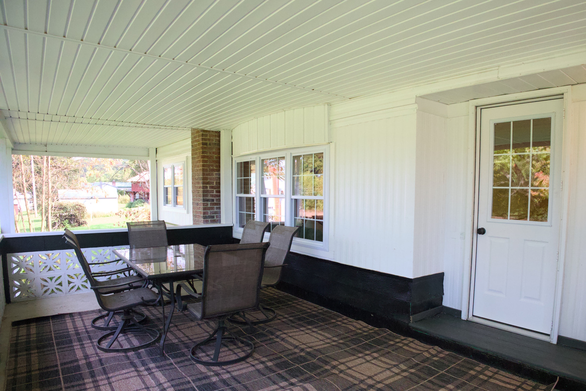 Front Porch, with dining table