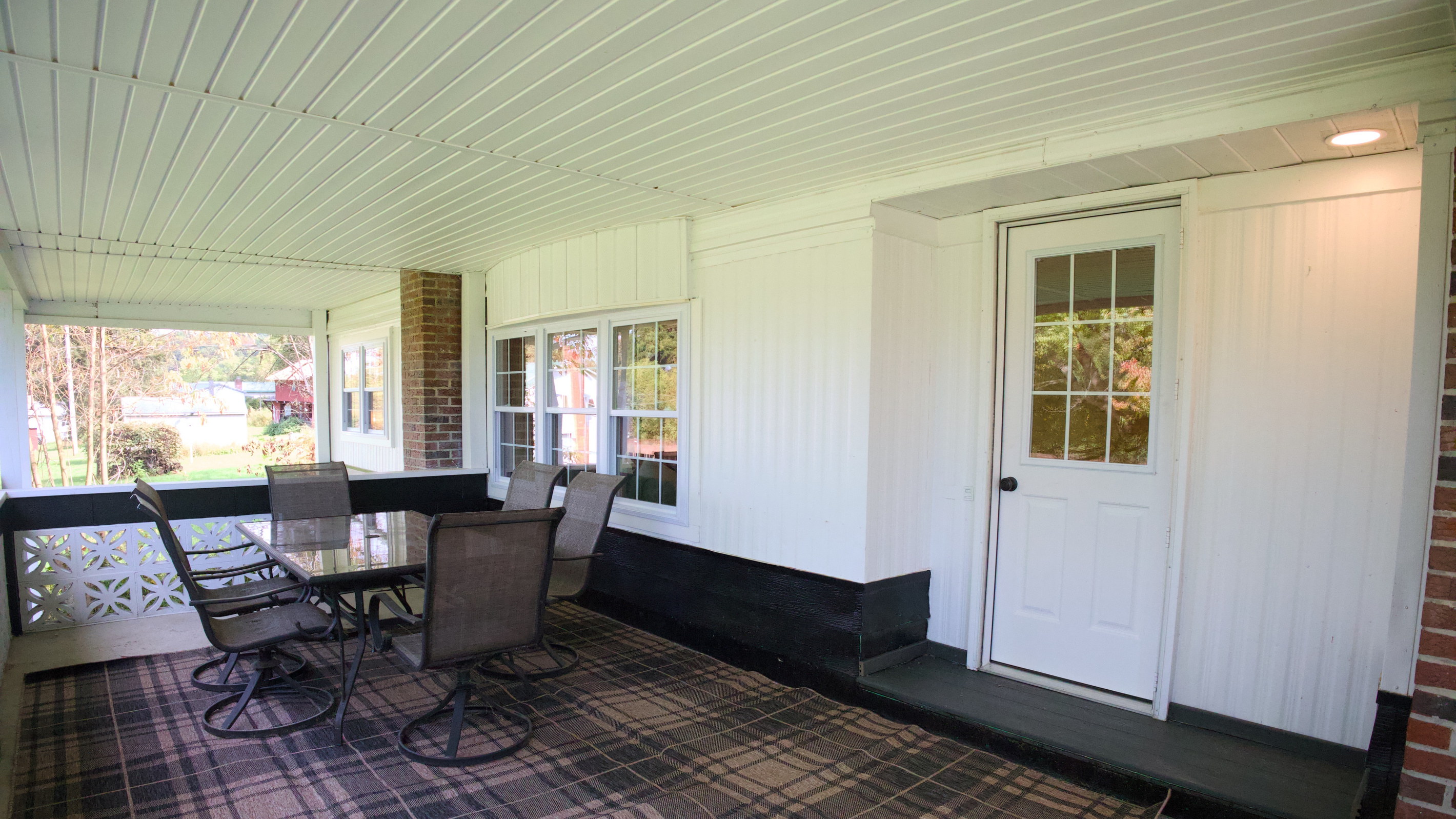 Front Porch, with dining table