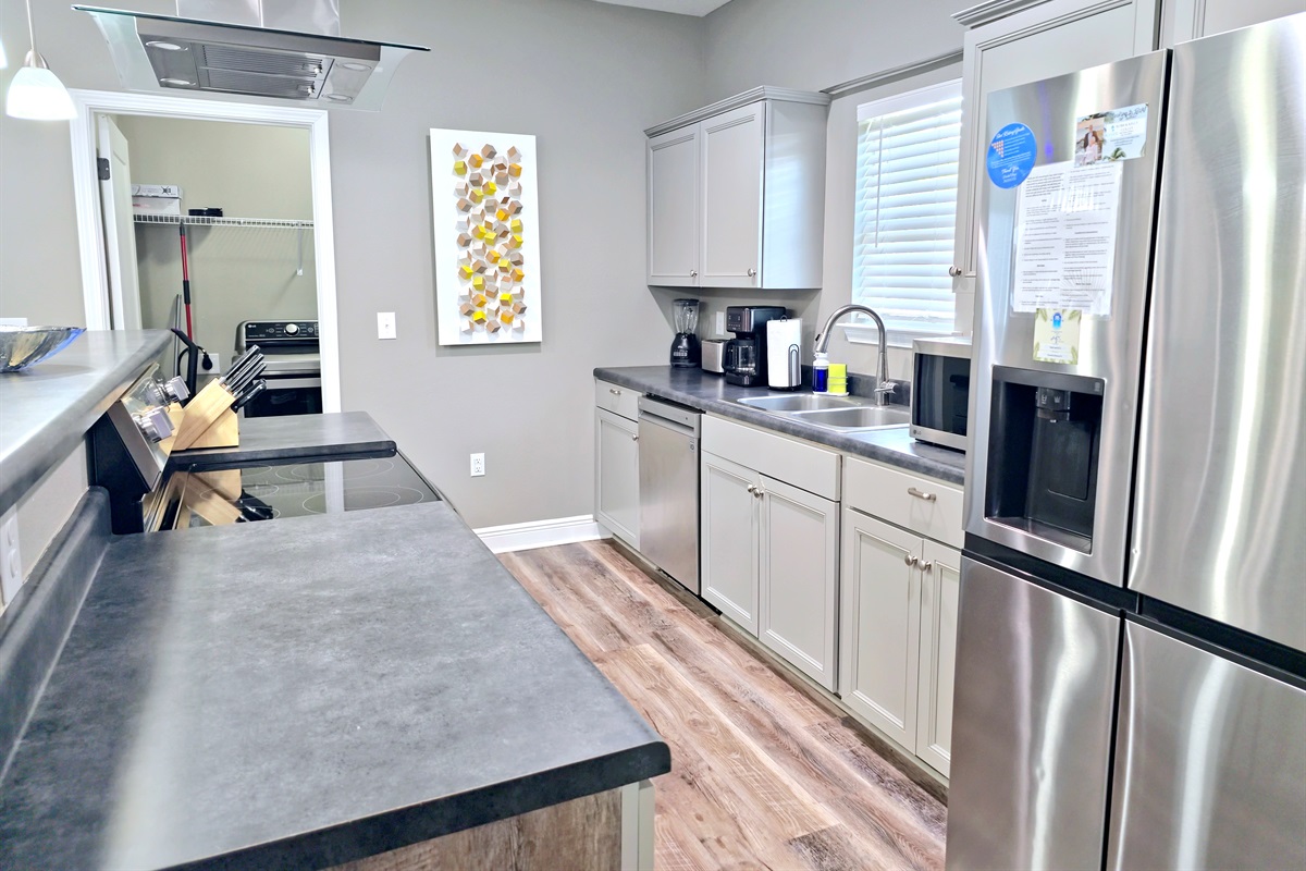 Side by Side SS fridge and appliances