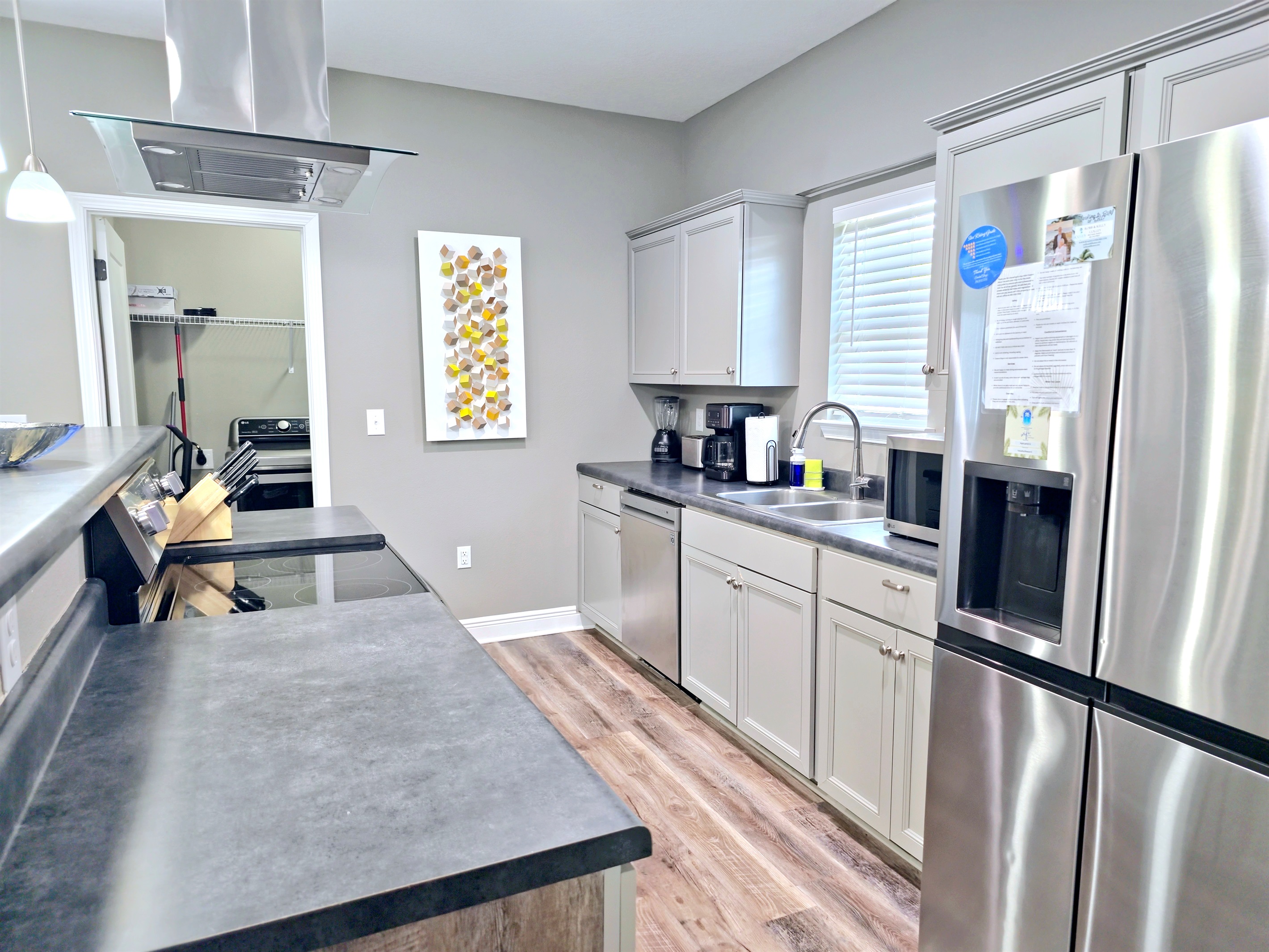 Side by Side SS fridge and appliances