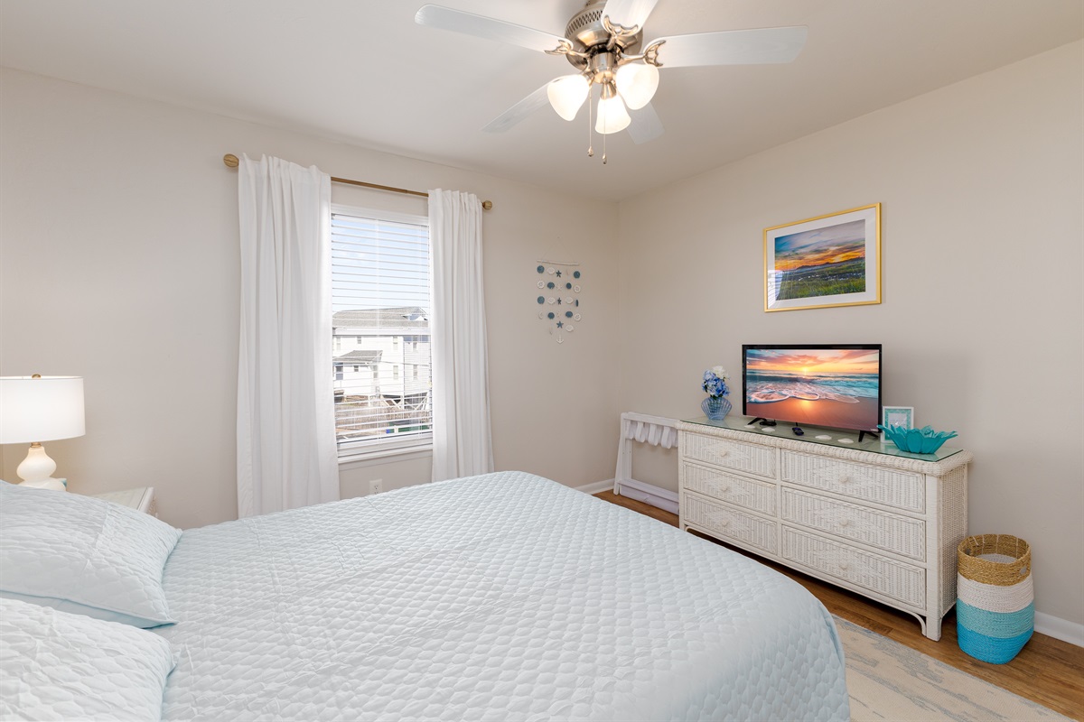 Master bedroom, bathed in natural light
