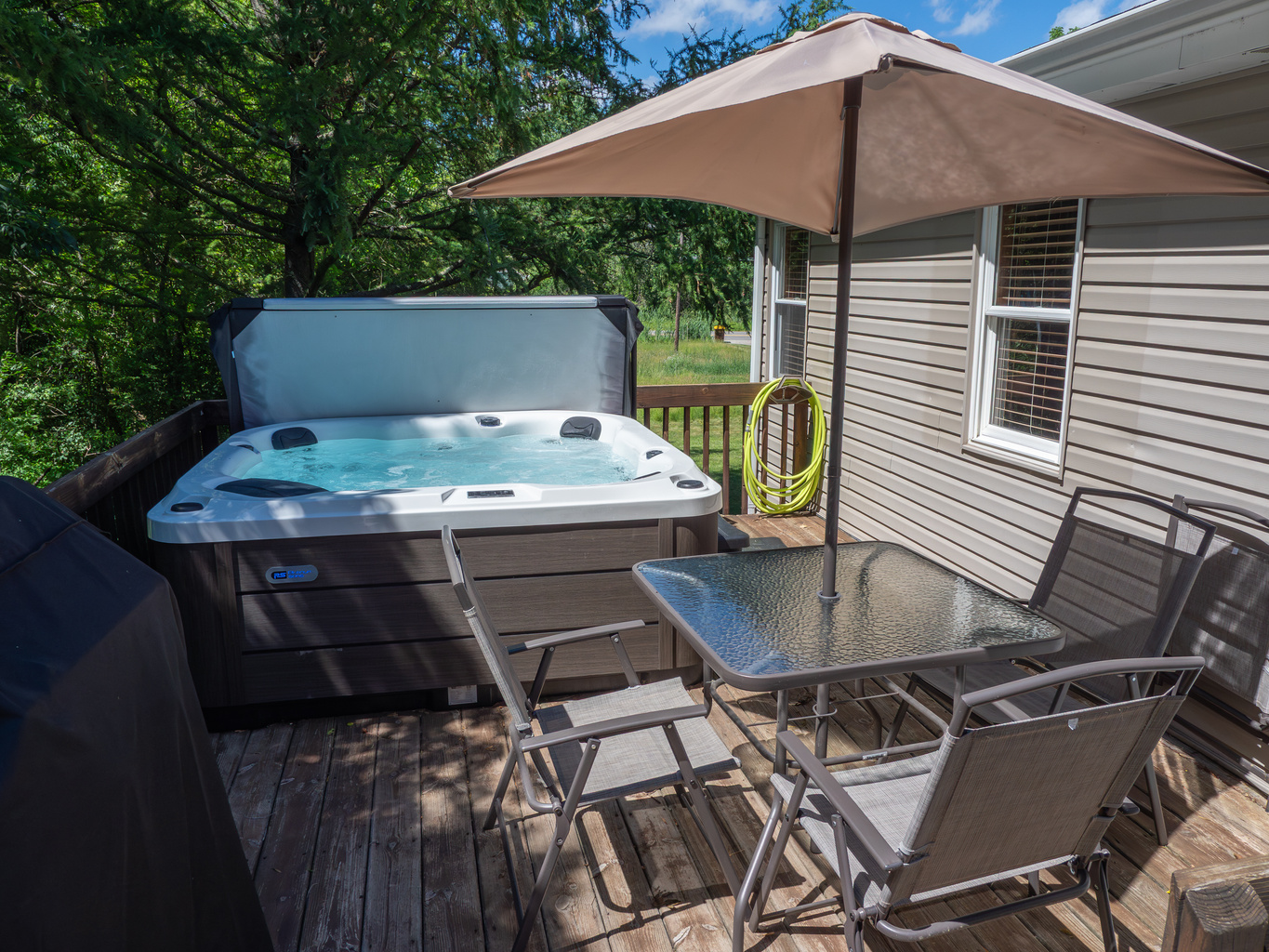 Deck and hot tub