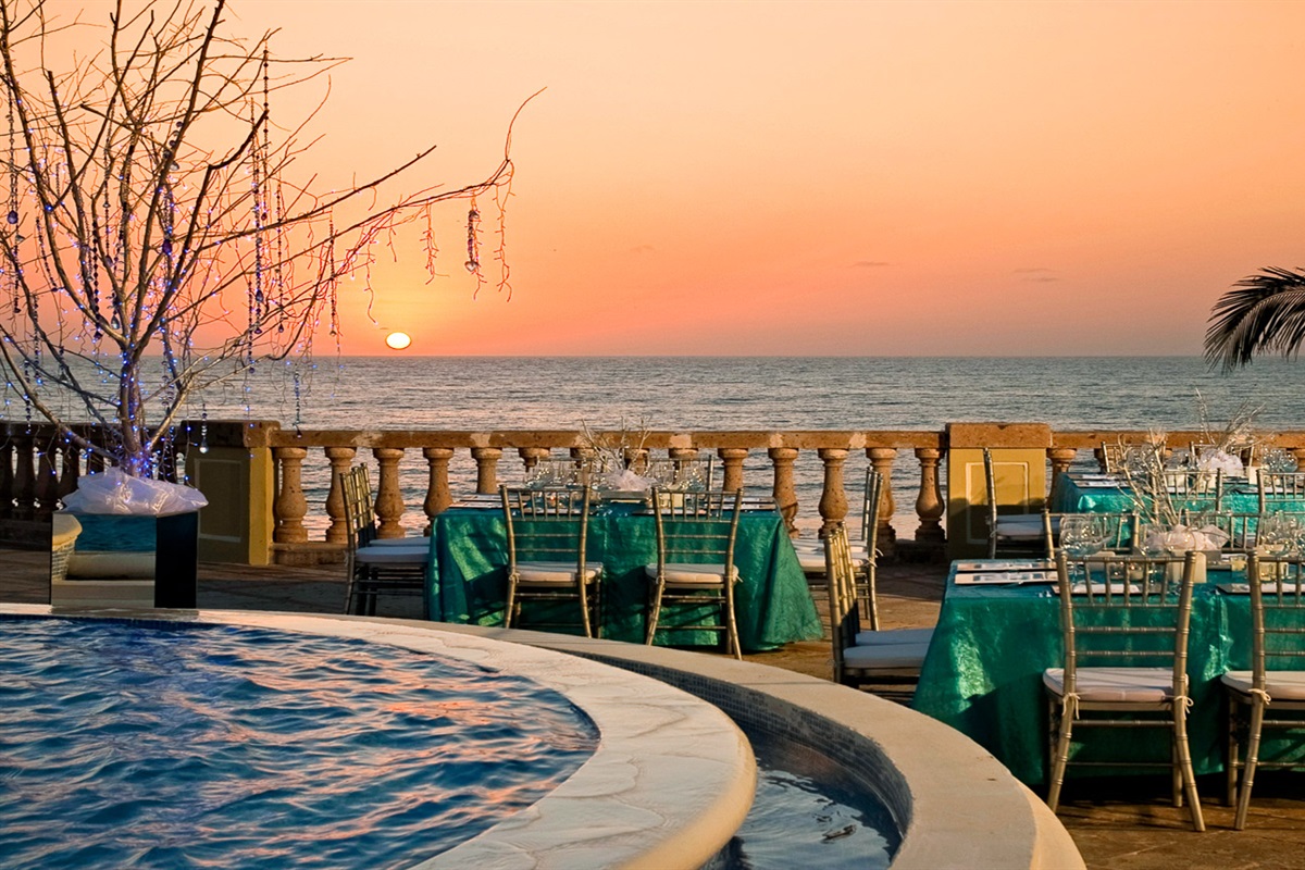 Outside Dining at Pueblo Bonito Emerald Bay, Vacation Travel Exclusives