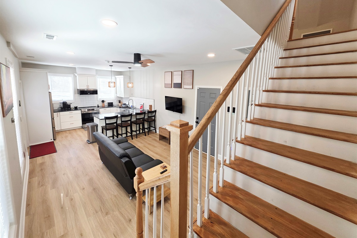 Livingroom & Kitchen - Going Upstairs