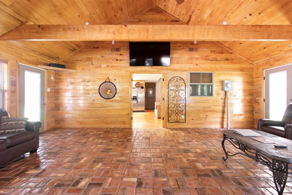 The Lodge is a huge space to gather and watch the game or an extra bedroom