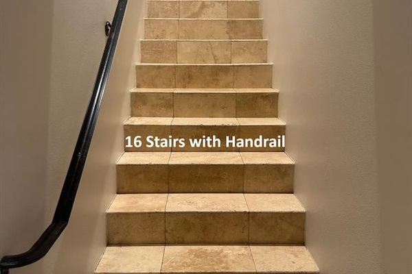 16 Steps to enter the condo from the garage, but the views are well-worth it!