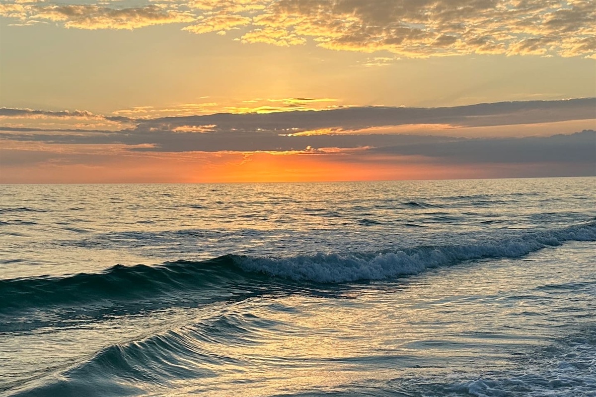 Sunset view from the private deeded beach access