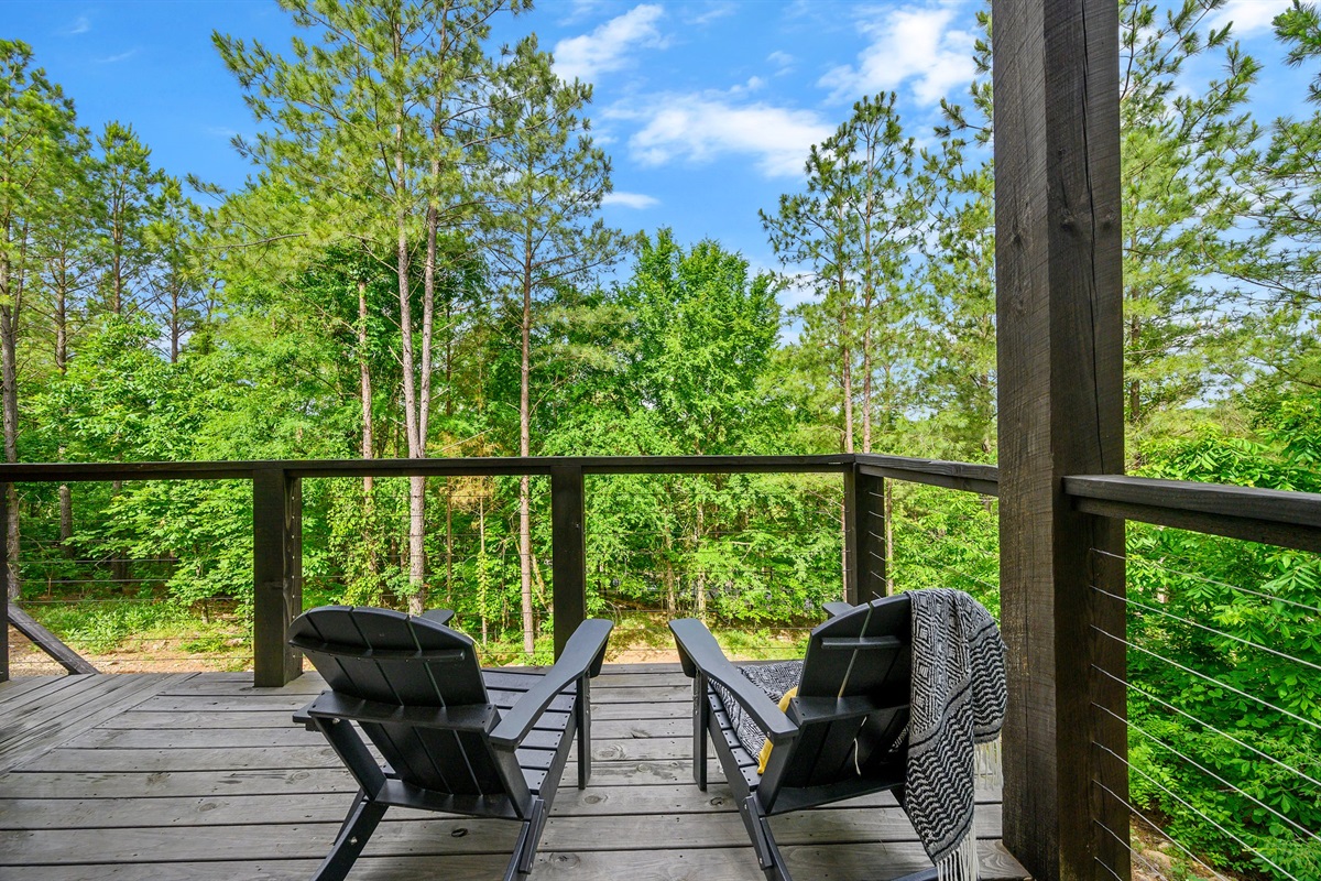 Start or end your day on this tranquil deck.