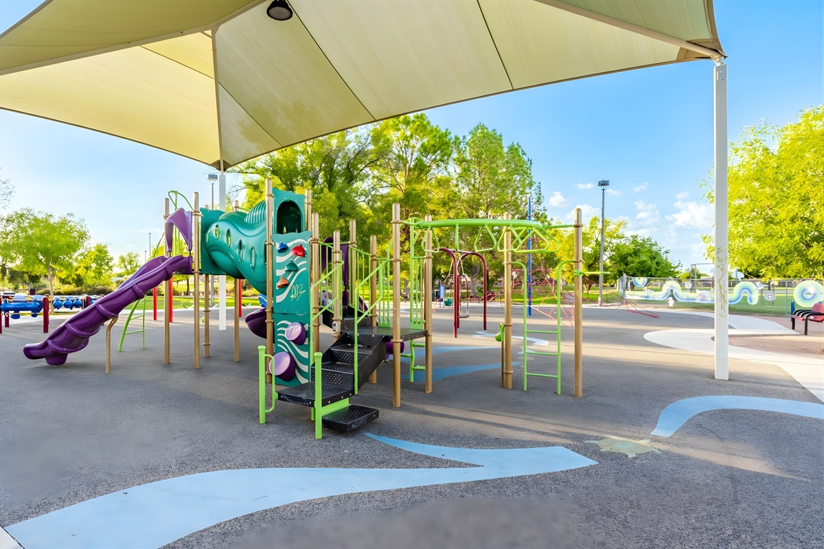 The fun playground at Selleh Park is walking distance from the house