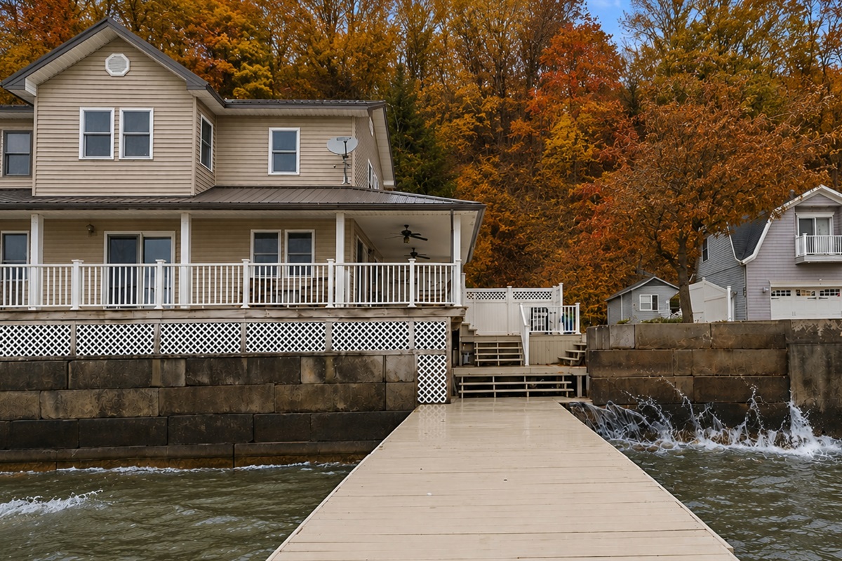 Waters edge view from the dock