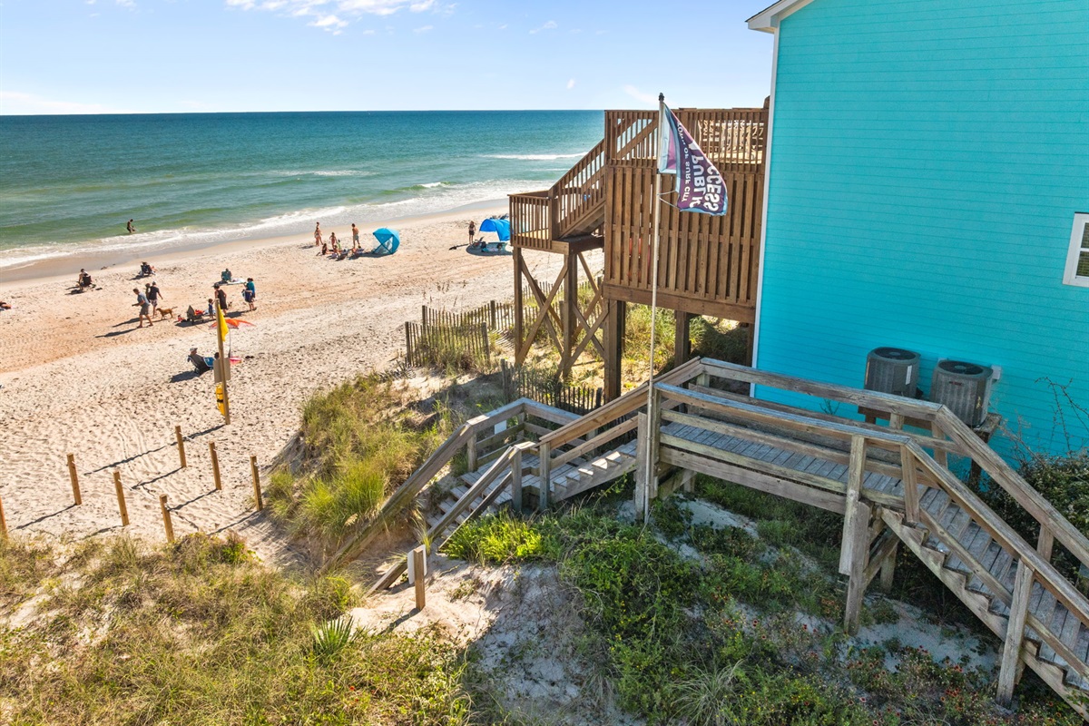 Direct beach access via community boardwalk