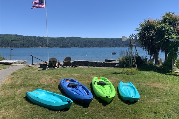 2 adult and 2 youth kayaks available for guest use